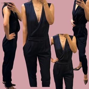 Hoss Elegant Navy blue Jumpsuit w/ pockets - size xs